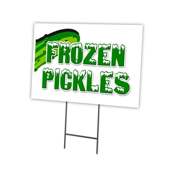 Signmission Frozen Pickles Yard Sign & Stake outdoor plastic coroplast window, C-1824-DS-Frozen Pickles C-1824-DS-Frozen Pickles - main